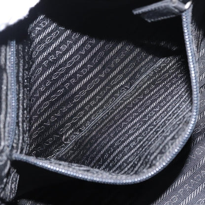 Prada Bowling Shoulder Bag Tessuto, BLACK, NYLON, Shoulder bag