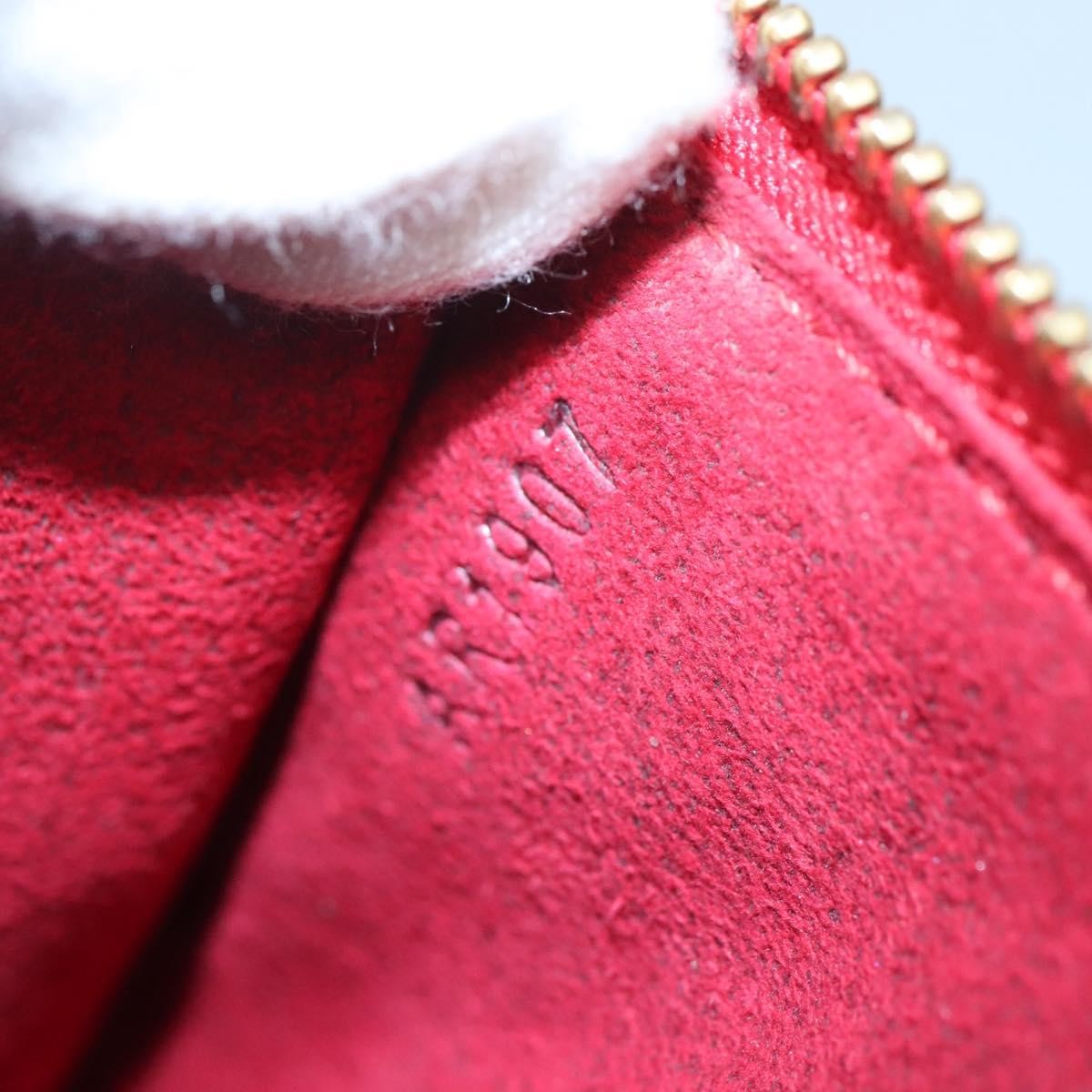 Louis Vuitton Pochette Accessoires Epi Leather, RED, LEATHER, Clutche & pouche