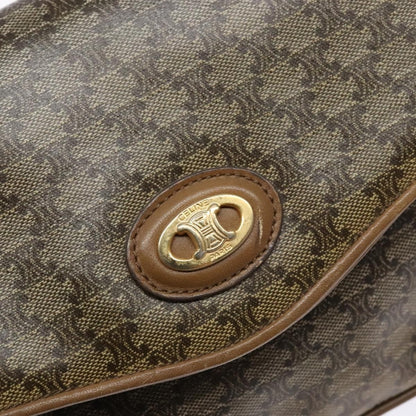 Celine Macadam Shoulder Bag PVC Leather, BEIGE, PVC, Shoulder bag