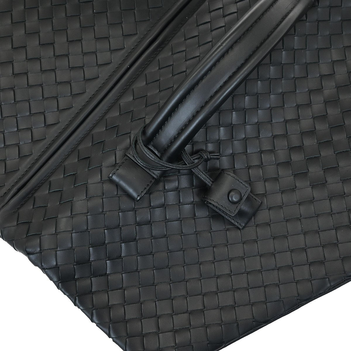 Bottega Veneta Envelope Briefcase Intrecciato Nappa, BLACK, LEATHER, Briefcase