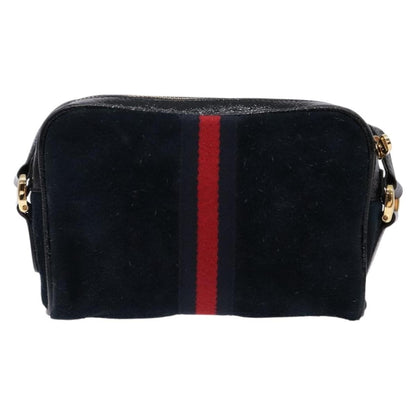 Gucci Ophidia Shoulder Bag Suede, NAVY, SUEDE, Shoulder bag