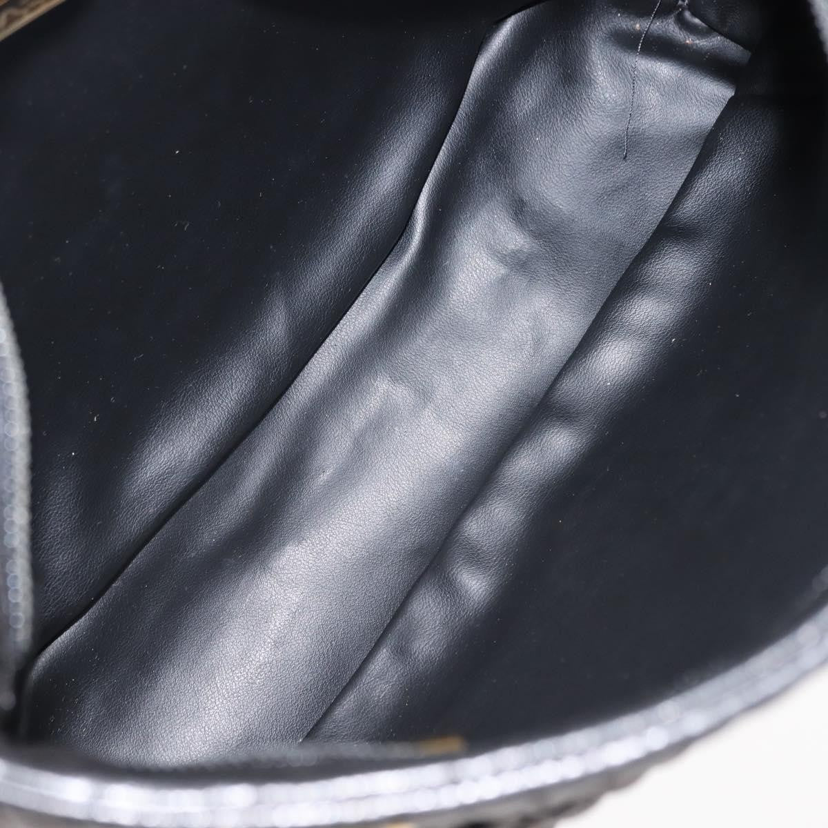 Bally Vintage Chain Shoulder Bag Quilted Leather, BLACK, LEATHER, Shoulder bag