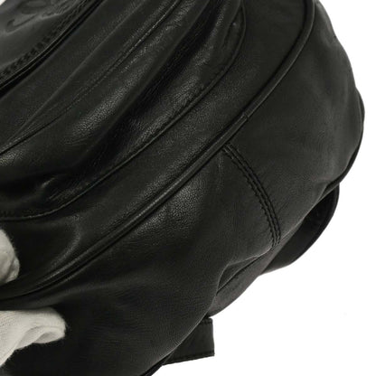 Loewe Anagram Backpack Leather, BLACK, LEATHER, Backpack