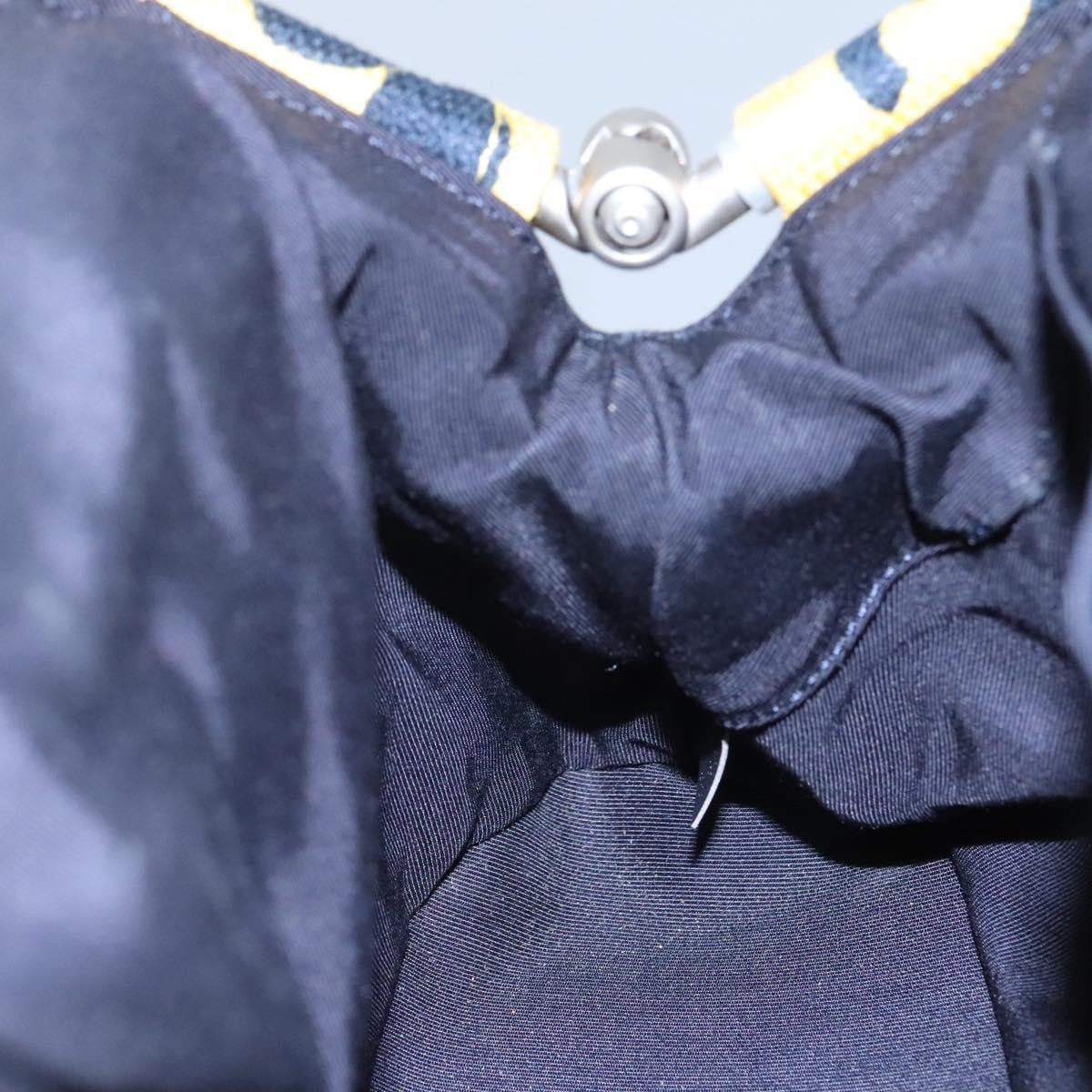 Chanel Vintage Frame Shoulder Bag Printed Canvas, YELLOW, CANVAS, Shoulder bag