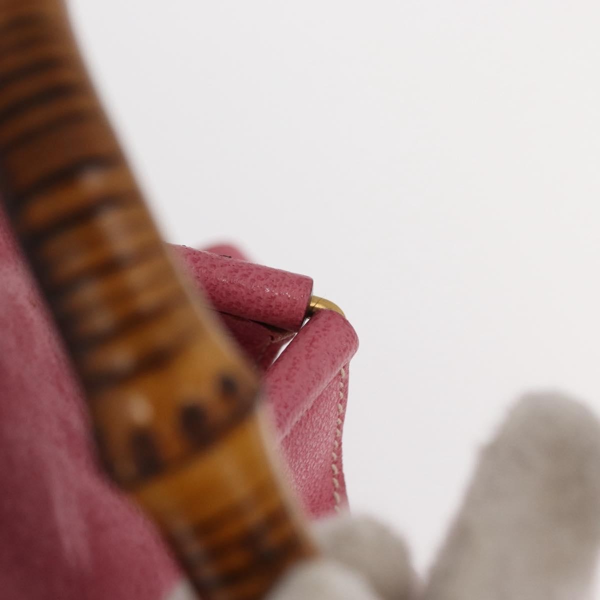 Gucci Vintage Bamboo Backpack Suede, PINK, SUEDE, Backpack