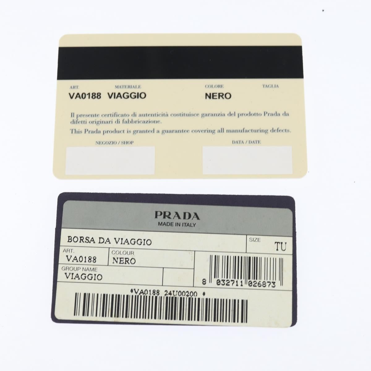 Prada Front Pocket Messenger Bag Tessuto, BLACK, NYLON, Shoulder bag