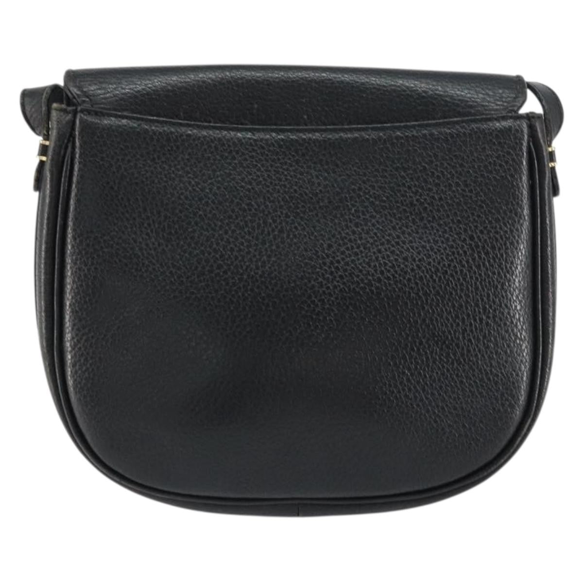 Burberry Vintage Shoulder Bag Leather, BLACK, LEATHER, Shoulder bag