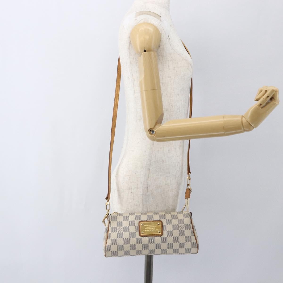 Louis Vuitton Eva Handbag Damier, BEIGE, CANVAS, Clutche & pouche