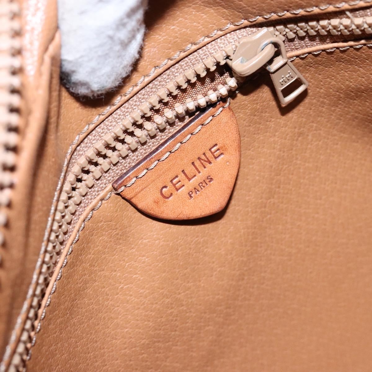 Celine Macadam Shoulder Bag PVC Leather, BROWN, CANVAS, Shoulder bag