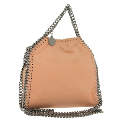 Stella McCartney Falabella Fold Over Crossbody Bag Suede, PINK, SUEDE, Shoulder bag
