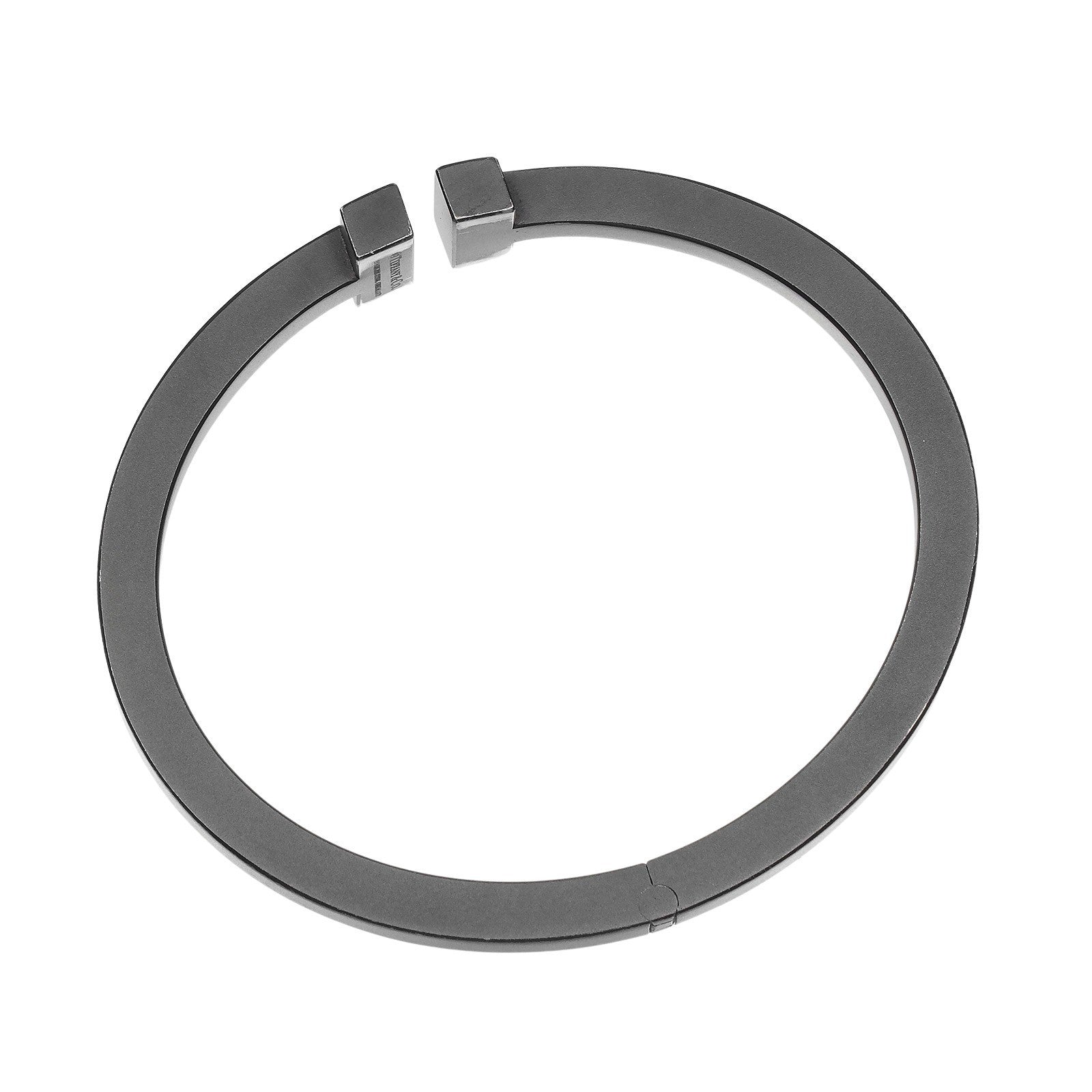 Tiffany & Co. T Square Bracelet Black Coated Steel, SILVER, STAINLESS_STEEL, Bracelet