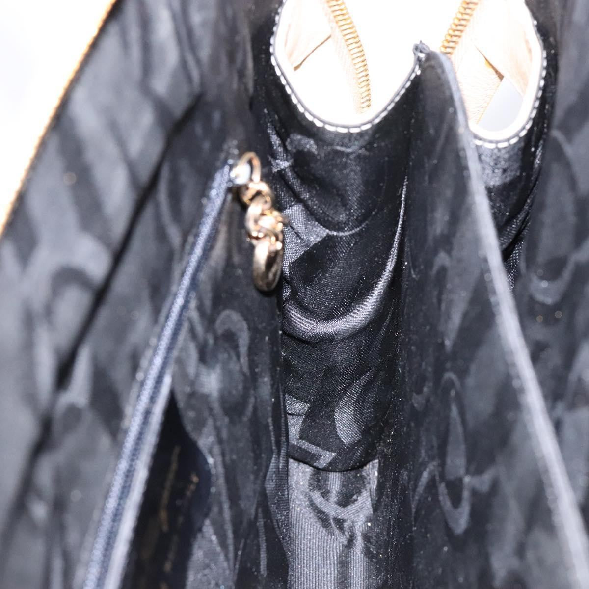 Salvatore Ferragamo Convertible Dome Gancini Leather, BEIGE, LEATHER, Handbag