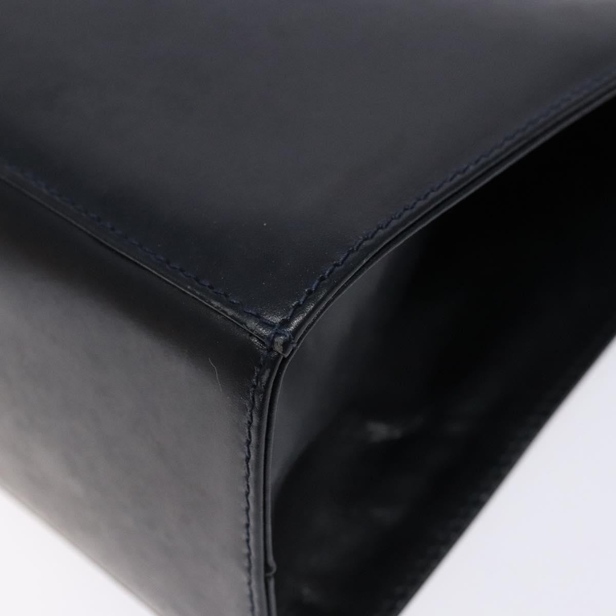 Salvatore Ferragamo Gancini Shoulder Bag Leather, NAVY, LEATHER, Shoulder bag