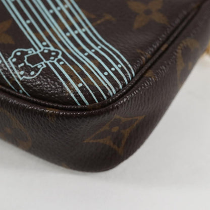 Louis Vuitton Pochette Accessoires Limited Edition Christmas Animation Monogram Canvas, BROWN, CANVAS, Clutche & pouche