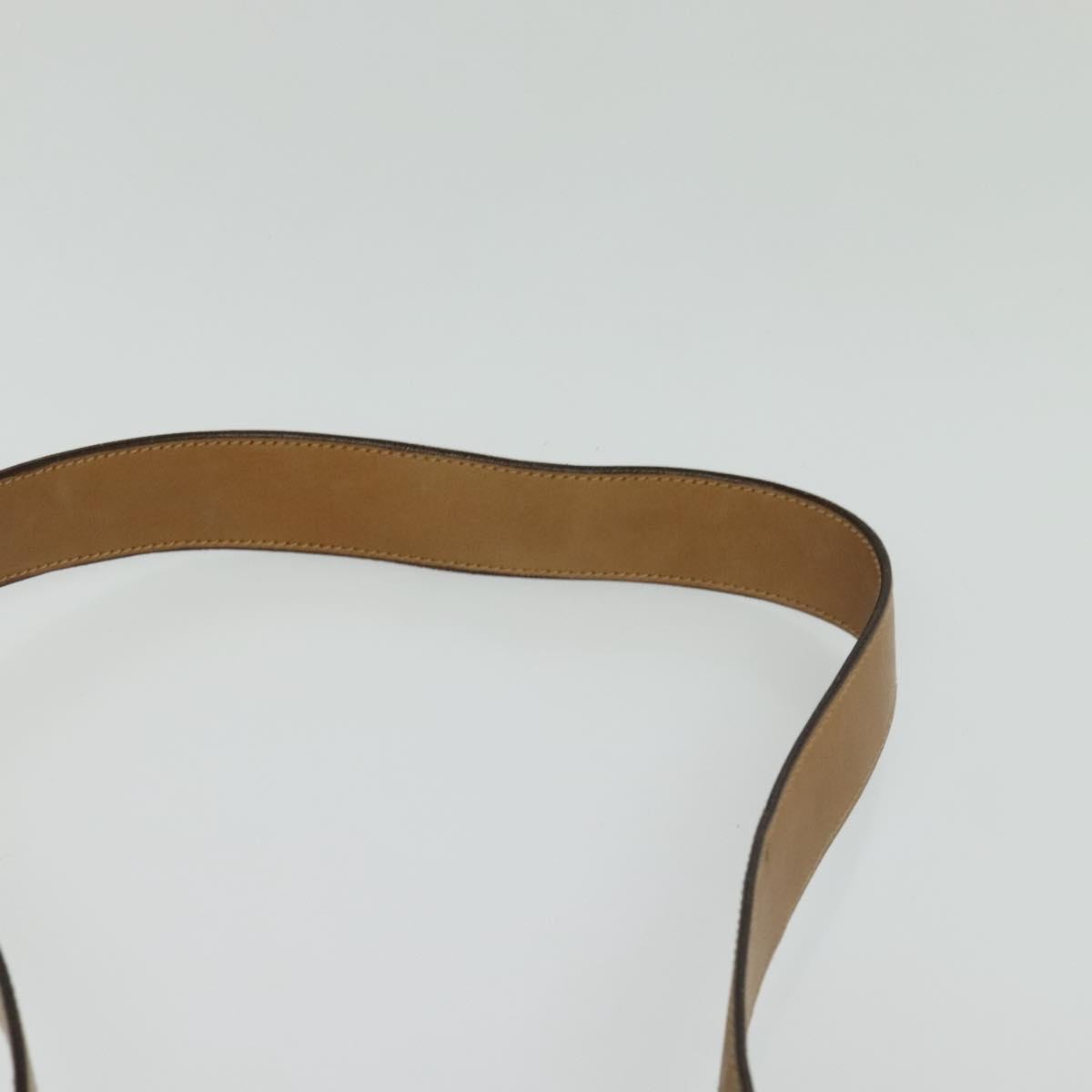 Gucci Vintage Flap Crossbody Bag Leather, BROWN, LEATHER, Shoulder bag