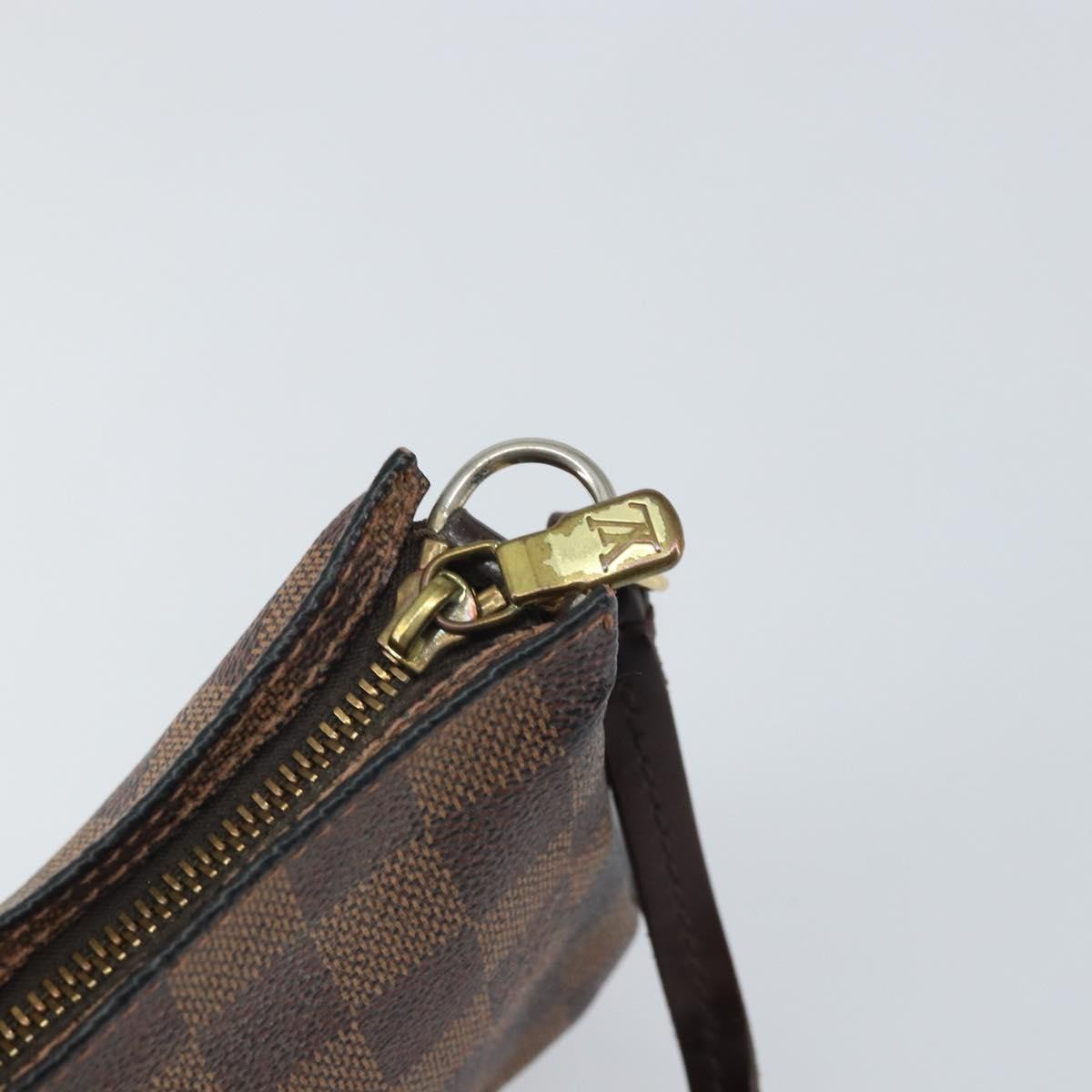 Louis Vuitton Navona Pochette Accessoires Damier, BROWN, CANVAS, Clutche & pouche