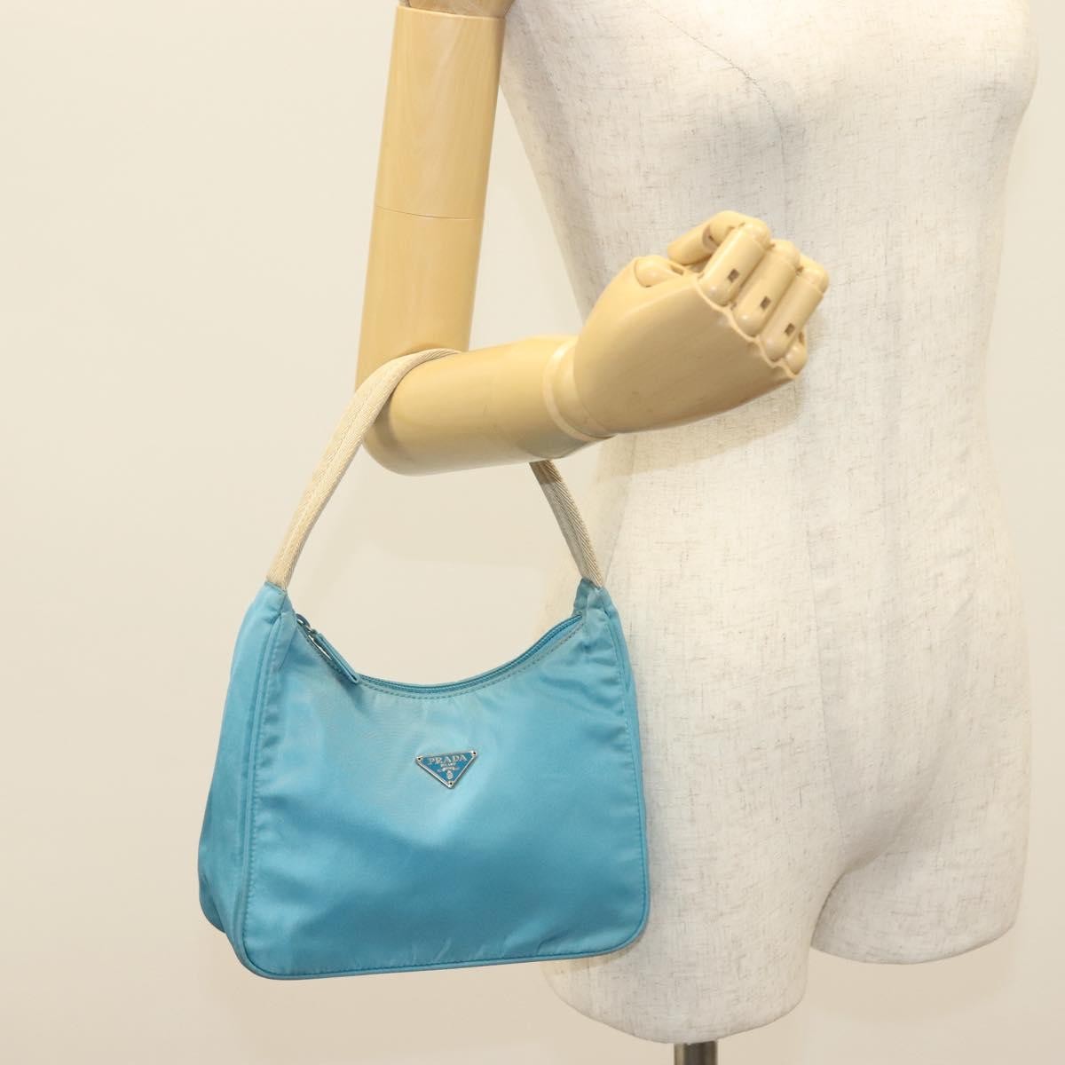 Prada Hobo Tessuto, BLUE, NYLON, Handbag