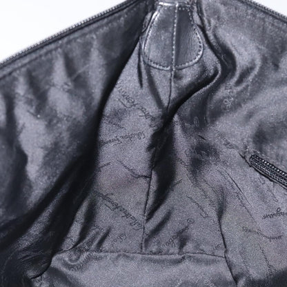 Salvatore Ferragamo Gancini Shoulder Bag Canvas, BLACK, CANVAS, Shoulder bag