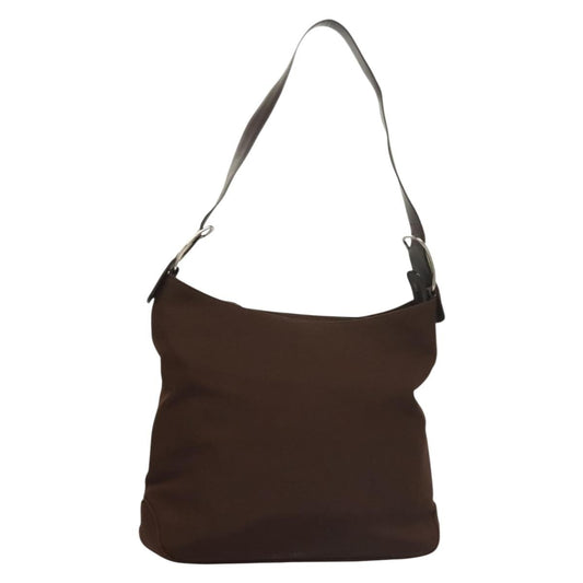 Salvatore Ferragamo Vala Shoulder Bag Canvas, BROWN, CANVAS, Shoulder bag