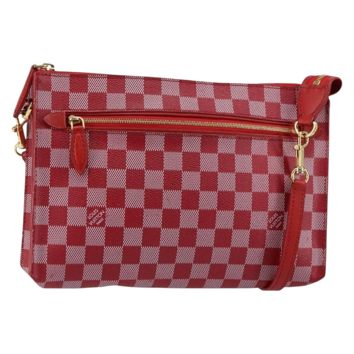 Louis Vuitton Modul Handbag Damier Couleurs, RED, CANVAS, Clutche & pouche