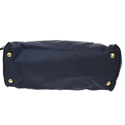 Prada Zip Convertible Shopping Tote Tessuto with Saffiano Leather, NAVY, NYLON, Handbag
