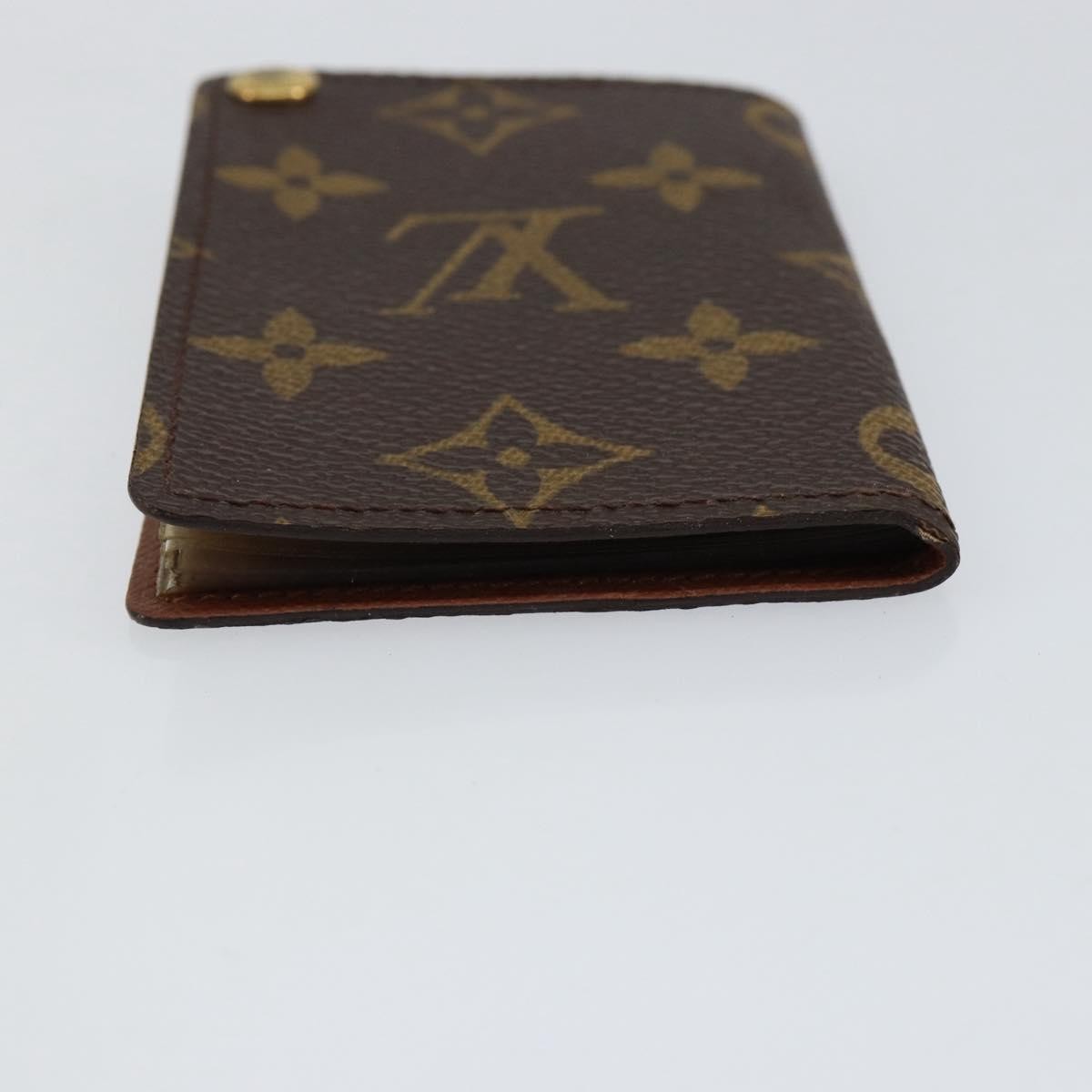 Louis Vuitton Porte Cartes Pression Card Case Monogram Canvas, BROWN, CANVAS, Card Holders