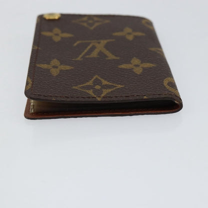 Louis Vuitton Porte Cartes Pression Card Case Monogram Canvas, BROWN, CANVAS, Card Holders