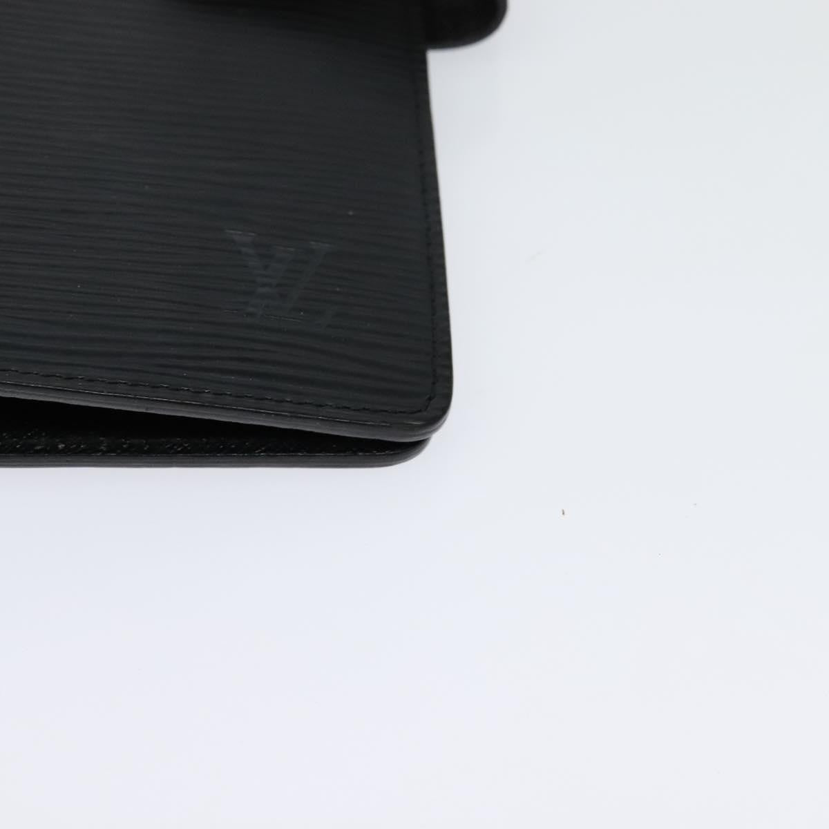 Louis Vuitton Agenda Cover Epi Leather, BLACK, LEATHER, Wallets