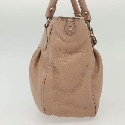 Salvatore Ferragamo Gancini handbag Leather, PINK, LEATHER, Handbag