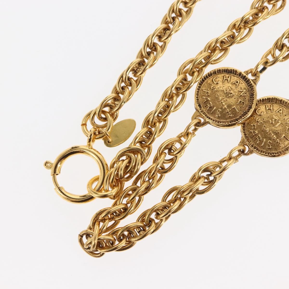 Chanel Vintage 31 Rue Cambon Medallion Pendant Necklace Metal, GOLD, METAL, Necklace