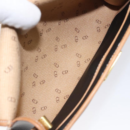 Christian Dior Vintage Flap Crossbody Bag Canvas, BLACK, CANVAS, Shoulder bag