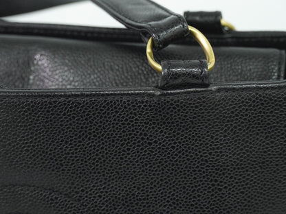 Chanel Vintage Timeless Convertible Tote Caviar, BLACK, LEATHER, Tote bag