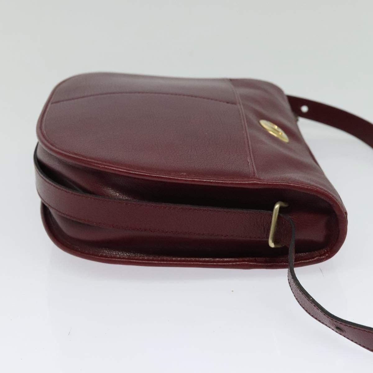 Christian Dior CD Shoulder bag Leather, BURGUNDY, LEATHER, Shoulder bag
