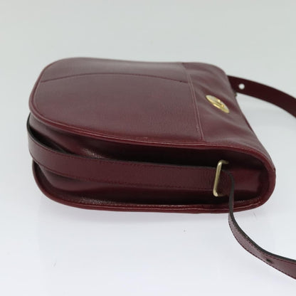 Christian Dior CD Shoulder bag Leather, BURGUNDY, LEATHER, Shoulder bag