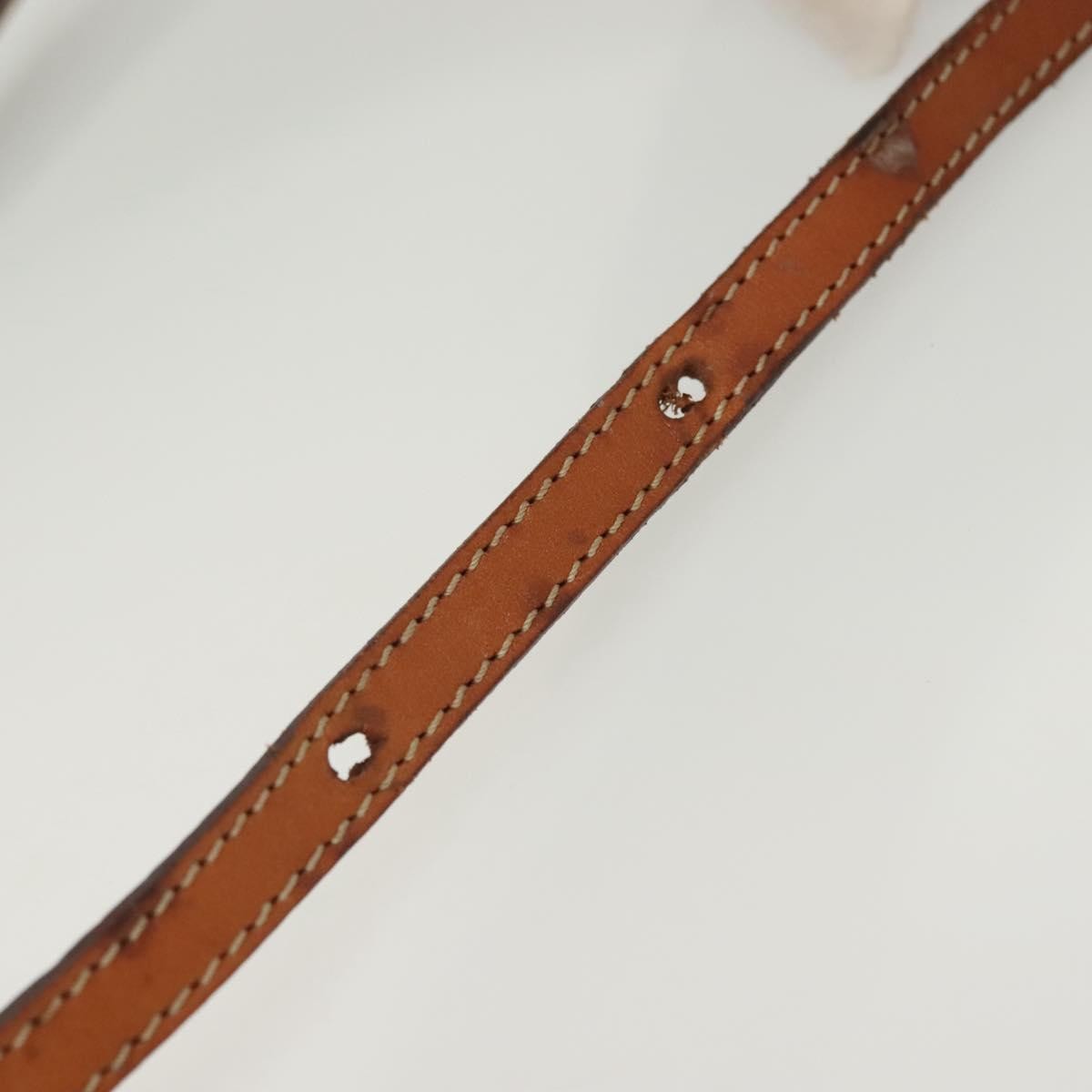 Celine Vintage Macadam Shoulder Bag Canvas and Leather, BEIGE, CANVAS, Shoulder bag