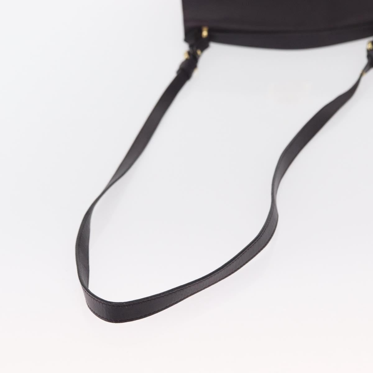 Salvatore Ferragamo Gancini Shoulder Bag Leather, PURPLE, LEATHER, Shoulder bag