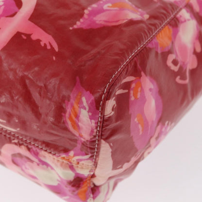 Chanel Vintage Floral Tote Canvas, RED, CANVAS, Tote bag