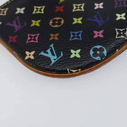 Louis Vuitton Pochette Accessoires Monogram Multicolor, BLACK, CANVAS, Clutche & pouche