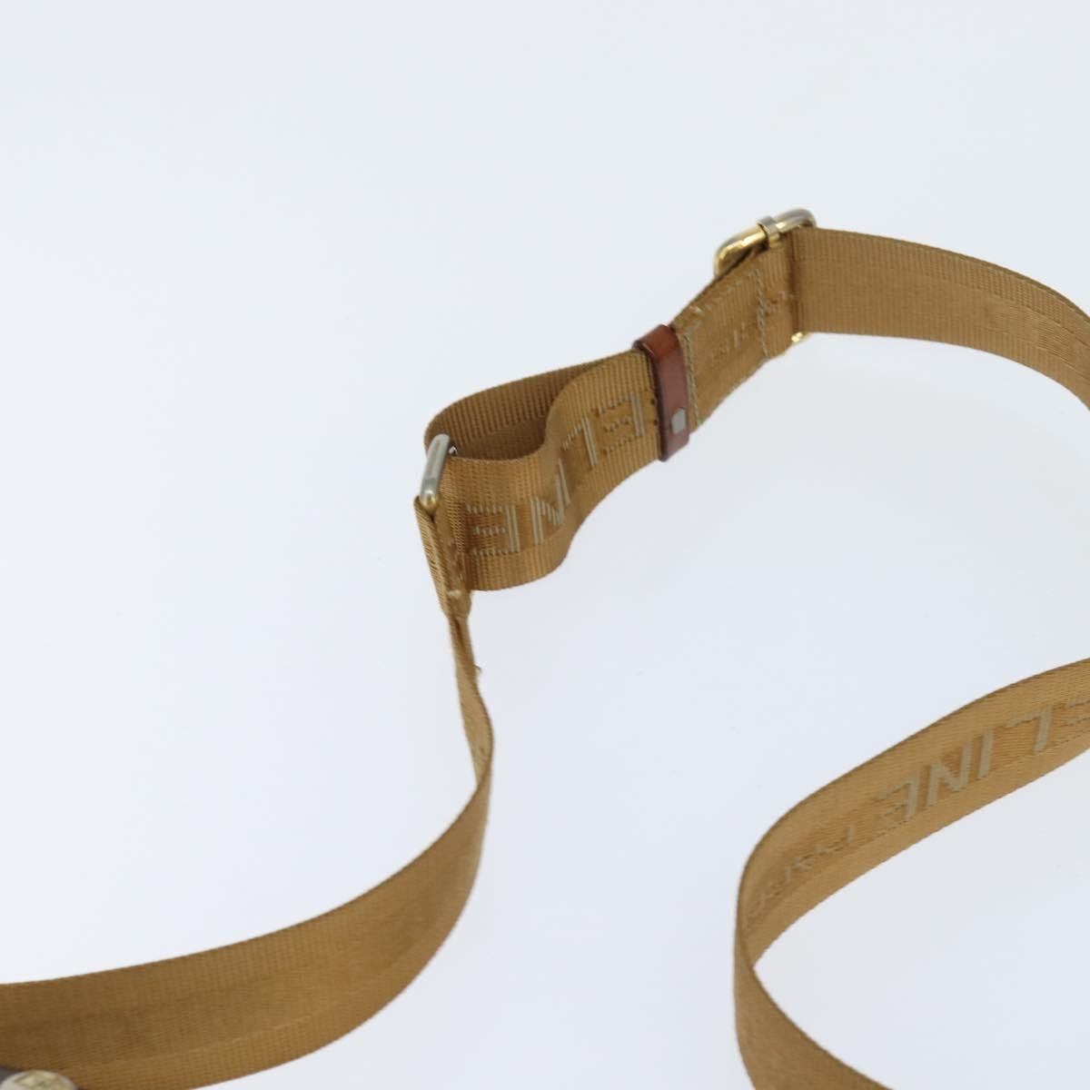 Celine Vintage Macadam Shoulder Bag Canvas and Leather, BROWN, CANVAS, Shoulder bag