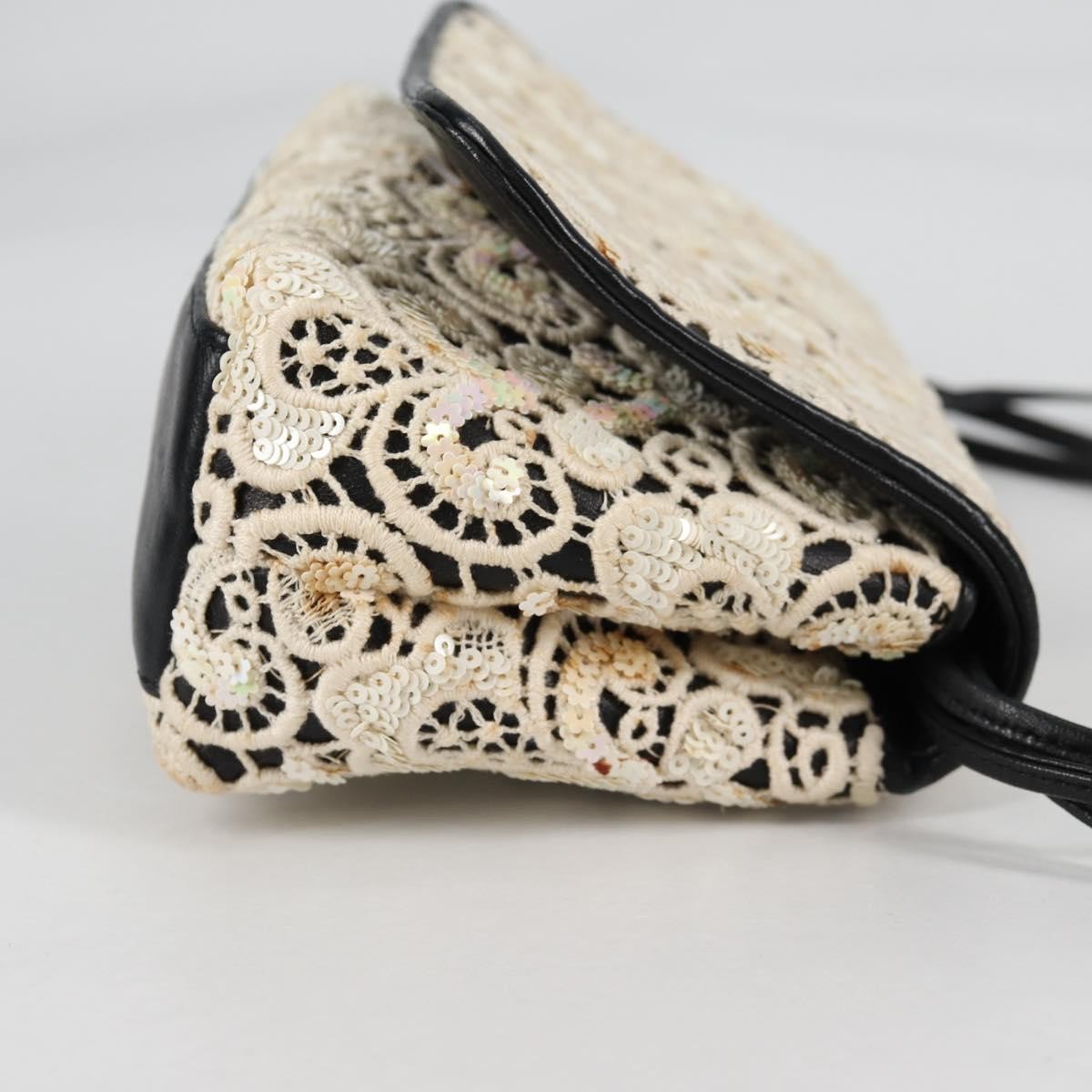 Chanel Floral CC Flap Bag Leather, WHITE, LEATHER, Shoulder bag