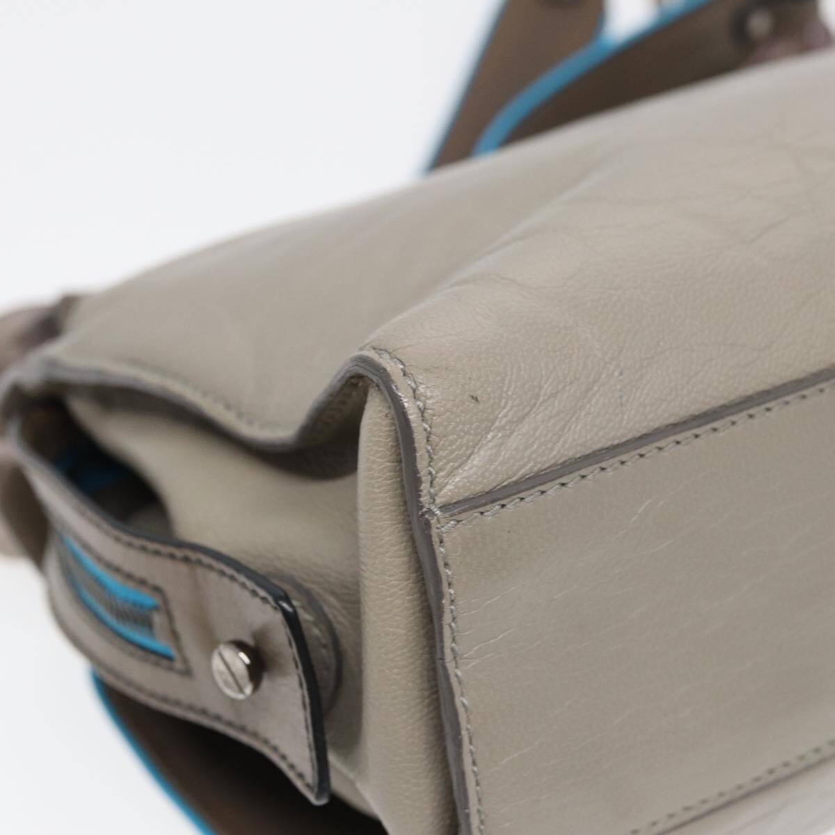 Balenciaga Cherche Midi Chain Shoulder Bag Leather, GRAY, LEATHER, Shoulder bag