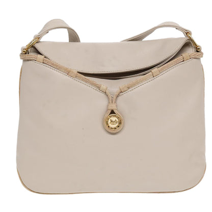 Celine Vintage Shoulder Bag Leather, Beige, Leather, Shoulder Bag