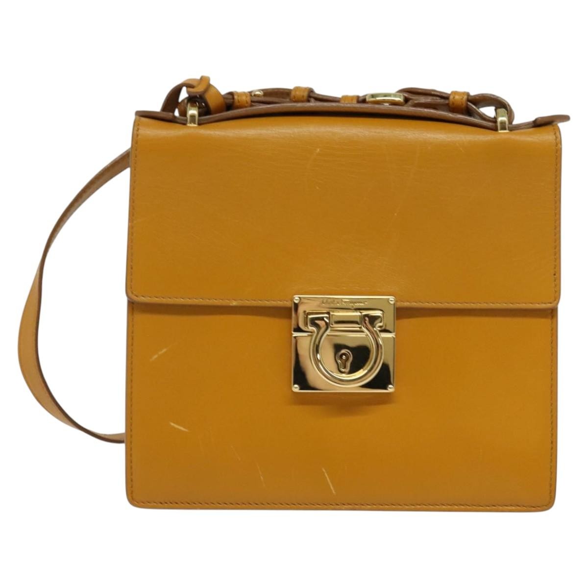 Salvatore Ferragamo Marisol Crossbody Bag Leather, BROWN, LEATHER, Crossbody bag