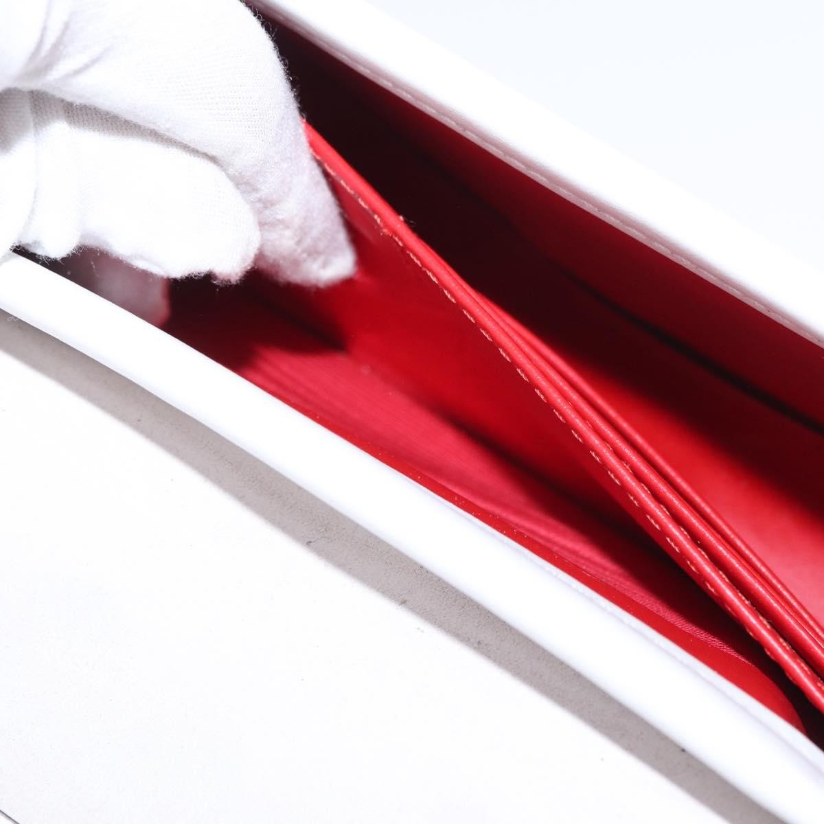 Christian Louboutin Rubylou Clutch Leather, WHITE, LEATHER, Shoulder bag