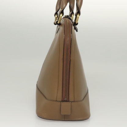 Burberry Vintage Zip Dome Bag Leather, BROWN, LEATHER, Handbag