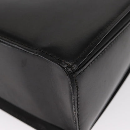 Bally Vintage Handbag Leather, BLACK, LEATHER, Handbag