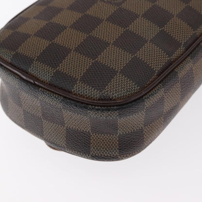 Louis Vuitton Pochette Gange Damier, BROWN, CANVAS, Clutche & pouche