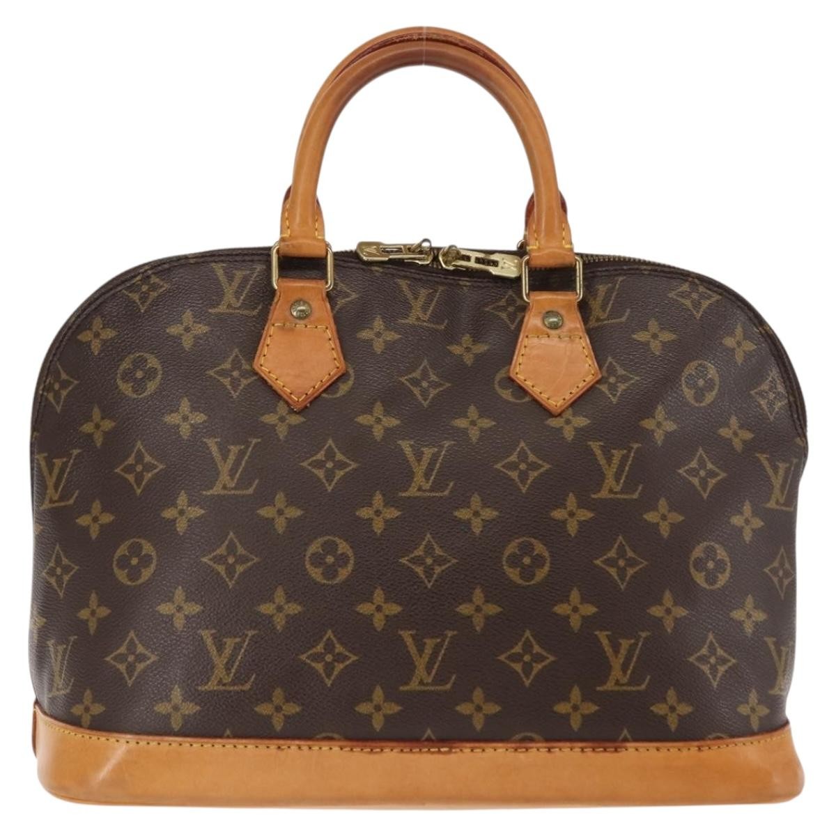 Louis Vuitton Alma Handbag Monogram Canvas, BROWN, CANVAS, Handbag