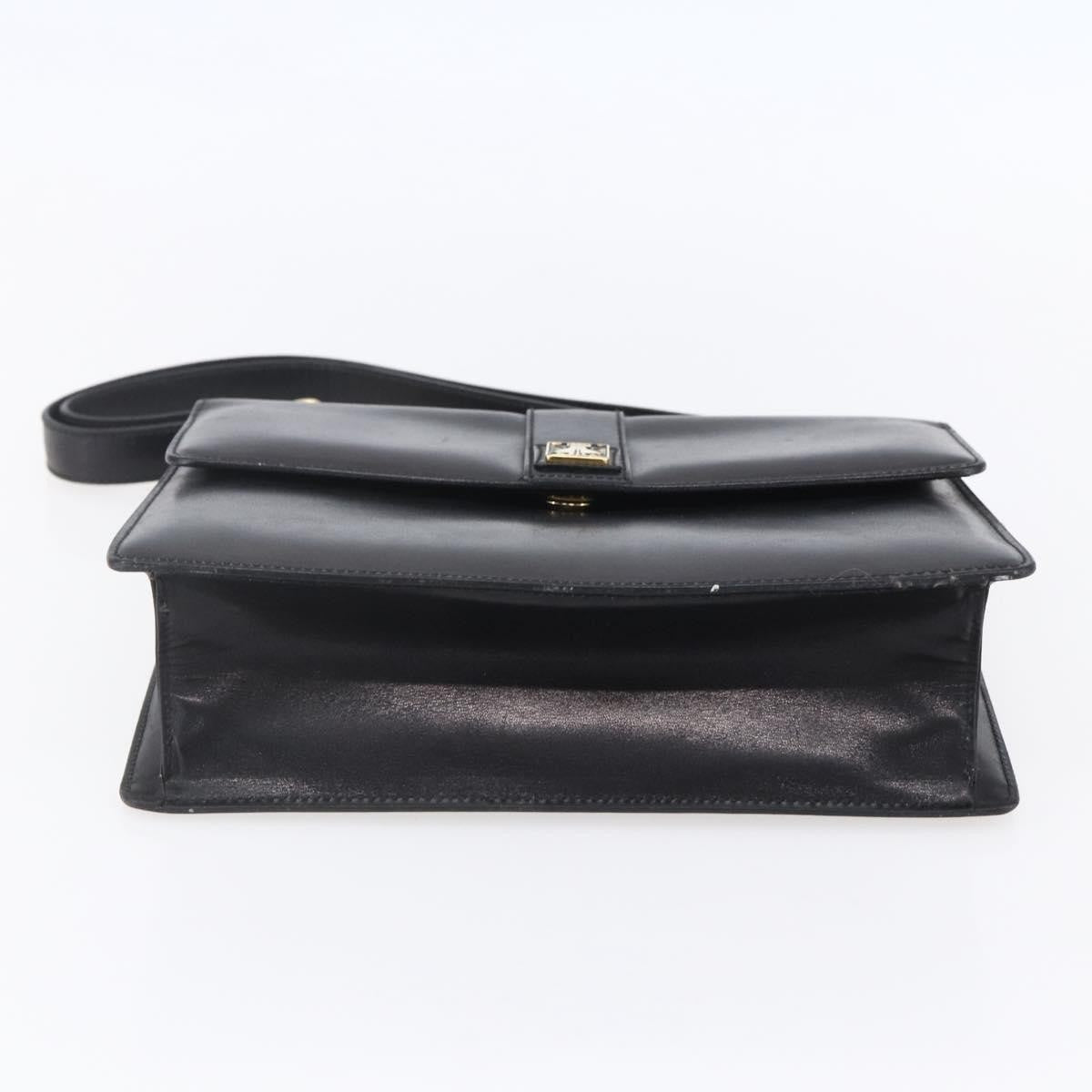 Burberry Vintage Shoulder Bag Leather, BLACK, LEATHER, Shoulder bag