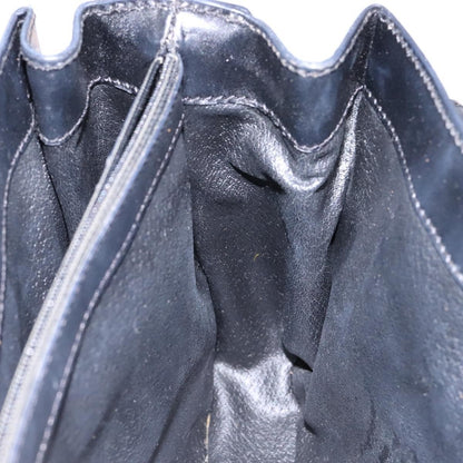 Celine Vintage Convertible Top Handle Bag Macadam Coated Canvas, BLACK, CANVAS, Handbag